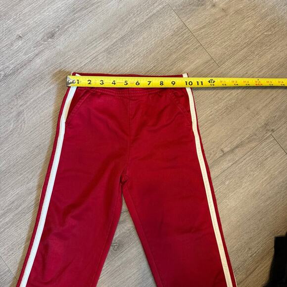 Old Navy Toddler Red Track Pants Size 3T Elastic Waist White Stripe Polyester - Picture 7 of 8